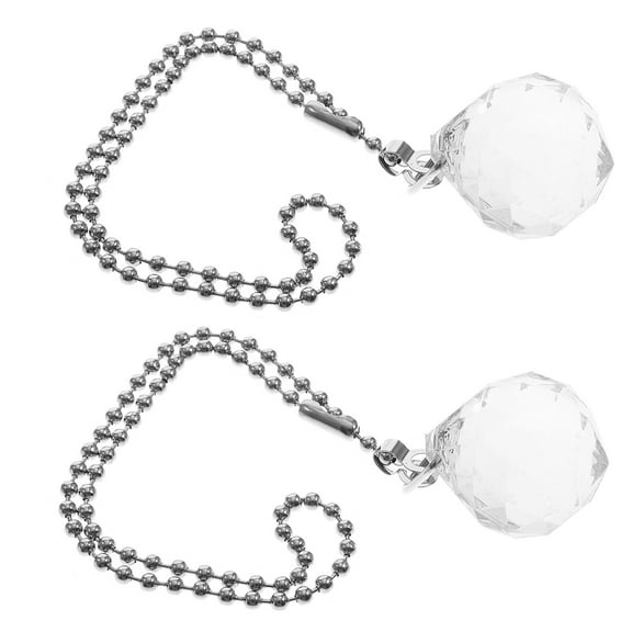 Vosarea 2pcs Light Pull Chain Decorative Octagonal Ball Synthetic for Ceiling Fan Ornament