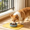 thumbnail image 5 of Leodye 1PCS Rectangular Silicone Pet Feeding Mat, Anti-spill Anti-slip Slow Feeder Placemat fors s, Easy to Wipe Clean -17.32x10.63x0.39in, 5 of 6