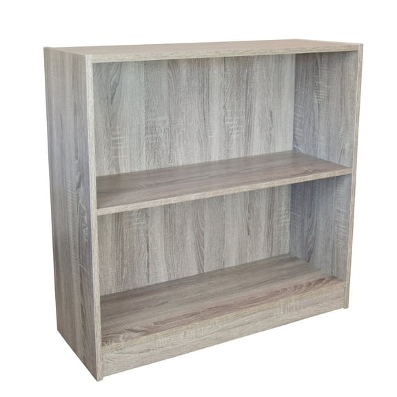 Slide Logic 3 Tier 30"H x 32"W Bookcase with Footer in Driftwood