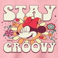thumbnail image 2 of Disney - Mickey & Friends - Minnie Mouse - Stay Groovy - Toddler And Youth Crewneck Fleece Sweatshirt, 2 of 4