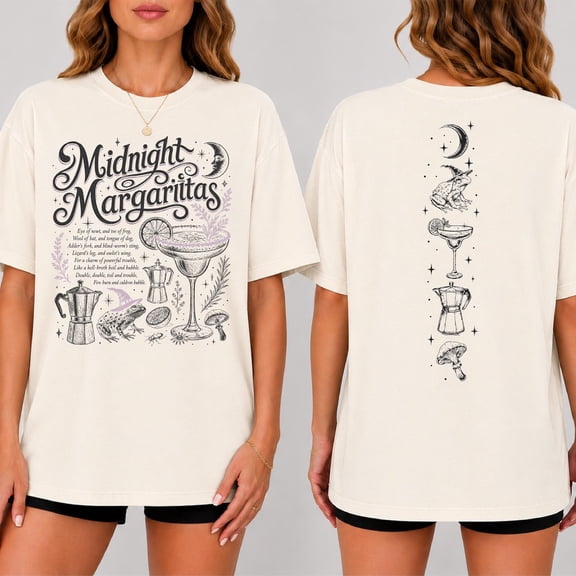 HD HANDICHI DESIGN Unisex Owens Sister Witching Hour Margaritas Cotton Crew Neck T-Shirt