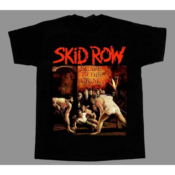SKID ROW SLAVE TO THE GRIND '91 BLACK T-SHIRT S-343XL