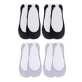 thumbnail image 3 of ManxiVoo Ice No Show Thin Liner Comfort Socks for Women 4 Pack Non Slip Fit Every Shoe Style, 3 of 9