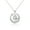 White Gold Color, variant on 925 Silver Small Dog Paw Prints Necklace