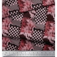 thumbnail image 2 of Soimoi Viscose Chiffon Fabric Check & Texture Print Sewing Fabric Yard 42 Inch Wide, 2 of 4