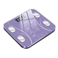 thumbnail image 1 of Graflsoa Smart Home Body Fat Scale with 15 Metrics, Ultra-Thin Design, Tempered Glass, 180kg Capacity, Purple Option, Battery Operated (Batteries Not Included), 1 of 7