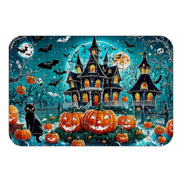 Jindong Halloween Puzzle for Adult Interactive Challenging Game Home Decoration 130pcs