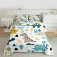 thumbnail image 2 of jejeloiu Cute Cartoon Dino Twin Comforter Sets,Kawaii Dinosaur Bedding Set For Boys Girls Reversible 2-Piece, 2 of 8