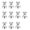 Silver-10 Pcs, variant on Binder Clips, 144 Pack, 1 Inch, Standard 25mm, Black, Capacity 0.47 Inch, Metal Paper Clips, Fold Clamp, Office Clips, Office & Home Use