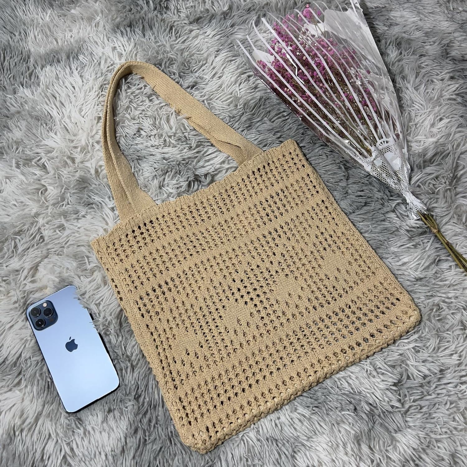 Kukuzhu Fairy Tote Bag Aesthetic Tote Bag Y2k Bag Tote Bag Aesthetic Y2k Crochet Tote Bag Aesthetic