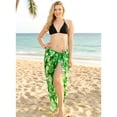 thumbnail image 3 of LA LEELA Women's Bikini Beach Wrap Swimwear Cover up Bathing suit Summer Wraps Swimsuit Sarong Skirts for Women One Size Parakeet, Leaves, 3 of 5