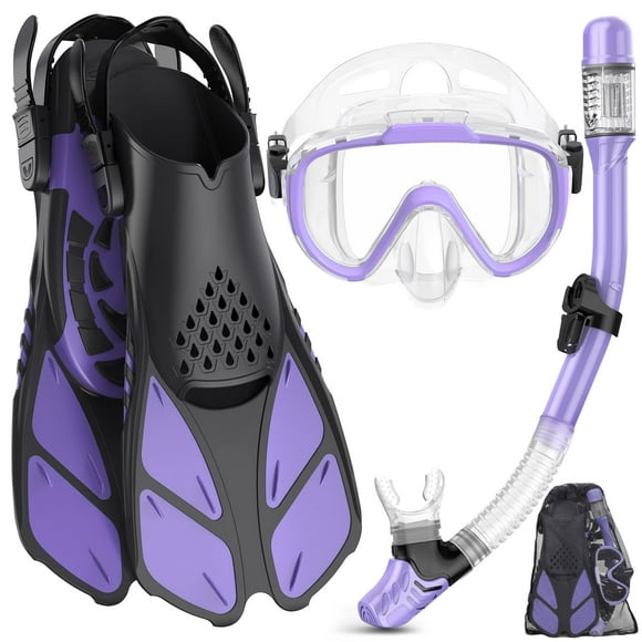 Set 4 en 1 de equipo de snorkel Ubekezele para adultos con bolsa de viaje
