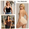thumbnail image 2 of KIWI RATA Women's Plus Size Low Back Shapewear Bodysuit for Women Tummy Control Body Shaper Spaghetti Strap Camisole, 2 of 6