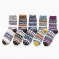 thumbnail image 4 of Winter Savings Clearance! Suokom Women Girls Strip Print Cotton Street Middle Tube Socks Stockings, 4 of 9