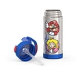 thumbnail image 4 of (2 pack) Thermos Kids Stainless Steel FUNtainer Water Bottle with Straw, Leak-Proof, Dishwasher Safe, Super Mario, 14 Fluid Ounces, 4 of 10