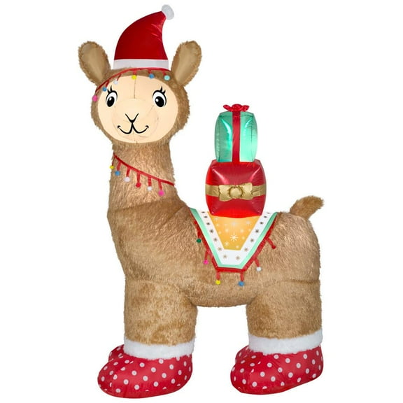 Gemmy 7FT Pre-Lit LED Airblown Luxe Alpaca Christmas Inflatable