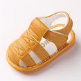thumbnail image 6 of AKAFMK Kids Sandals,Toddler Sandals,Baby Boys Girls Sandals Footwear Cute Summer Flat Shoes Infant First Walkers,Yellow,15-18 Months, 6 of 8
