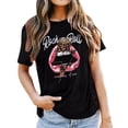 thumbnail image 3 of PAFNAFHF Women Short Sleeve T Shirts Rock N Roll Print Soft For Daily Casual And Concert Wear Rock Tops Black, 3 of 5