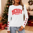 thumbnail image 2 of Lovskoo Christmas Sweater Women Xmas Graphic Tunic Sweatshirt Long Sleeve Crewneck Pullover Top Christmas Clothes, 2 of 9