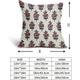 thumbnail image 5 of Navy Blue Red Floral Pillow Covers 20x20 Set of 2 Spring Summer Flower Leaves Print Decorative Throw Pillow Cases Outdoor Farmhouse Decoration for Sofa Couch Bed, 5 of 6