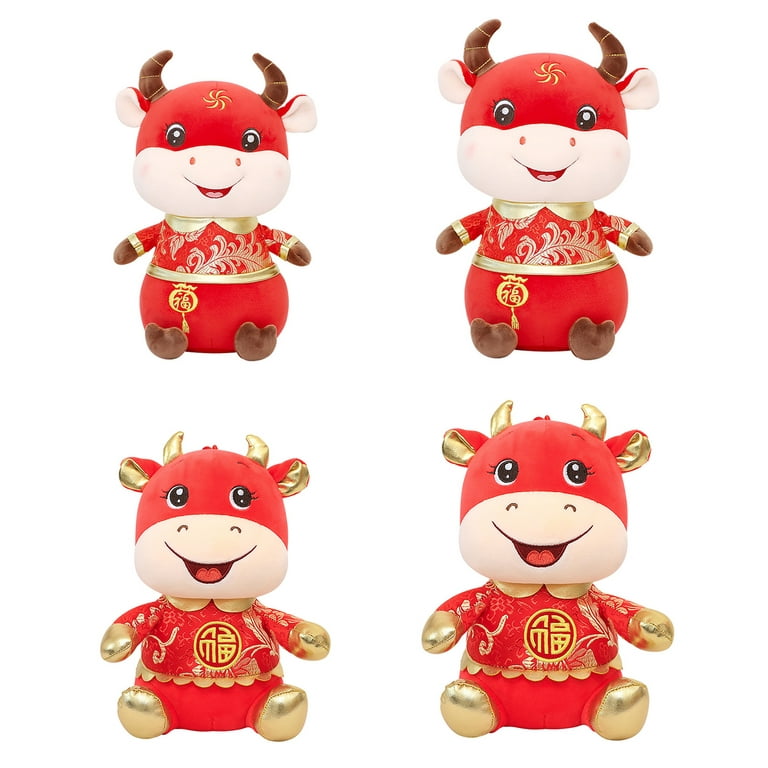 YIDEDE Plush Toy Toys Doll Chinese Zodiac 25cm Pp Cotton Cattle