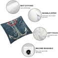 thumbnail image 4 of Acheng Navy Blue Nautical Throw Pillow Covers Coastal Anchor Rudder Beach Set of 2 Outdoor Throw Pillows Decorative Cushion Covers for Couch Bed Sofa Pillowcases White, 4 of 6