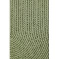 thumbnail image 2 of Indoor/Outdoor Solid Green Area Rug, Braided Textured Design, 5Ft. X 8Ft. Oval Reversible Carpet, 2 of 2
