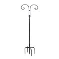 thumbnail image 1 of jinwen Double Shepherds Hook Bird Feeder Pole for Lantern Solar Light Plant Baskets Height 1.6M, 1 of 9