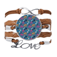 thumbnail image 1 of Colourful Music Notes Blue Bracelet Love Chain Rope Ornament Wristband, 1 of 3