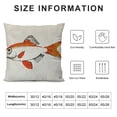thumbnail image 5 of Many Fishes Think Differently Against The Current Fish Contrast Group Throw Pillow Covers Pillowcases Inch Linen Home Pillow Protector for Men Women, 5 of 5