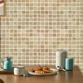 thumbnail image 2 of Dundee Deco Peel and Stick Self Adhesive Wallpaper - Beige Rust Sepia Distressed Squares, 18 ft x 24 in, 2 of 5