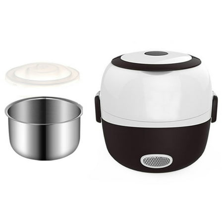 

cdar 2/3 Layer Portable Electric Rice Cooker Heating Lunch Box Steamer Food Container Electric Rice Cooker