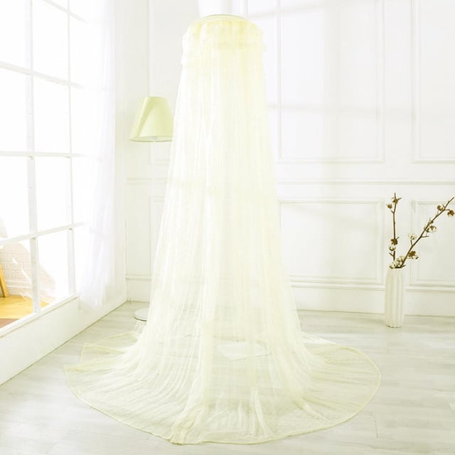 Mosquitera Cama Toldo Red exterior y interior Hamacas Cunas Decoración Colgante - Luz amarillo amarillo claro Yotijar red del dosel de la cama