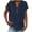 Navy, variant on Cap Sleeve Tee Shirts for Women Cotton V Neck T Shirts Lightweight Casual Shirts Button up Tunic Shirts