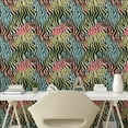 thumbnail image 2 of Ambesonne, Tropical Boho Peel & Stick Wallpaper for Home, Hawaii Vibes Palms, 13"x72", Hot Pink and Pistachio Green, 2 of 5