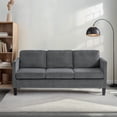 thumbnail image 4 of Leumius Convertible Sectional Sofa Couch,Modern Corduroy L-Shaped Couch with Storage Ottoman,Small Sofa for Small Living Room, Apartment and Small Space,Olive Green, 4 of 9
