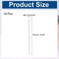 thumbnail image 2 of Uxcell Slim Metal Ballpoint Pen, 12Pcs Black Ink 1mm Medium Point Pen Metallic Retractable Lightweight Smooth Writing Pens for Business Office Wedding Guest Book, White, 2 of 7