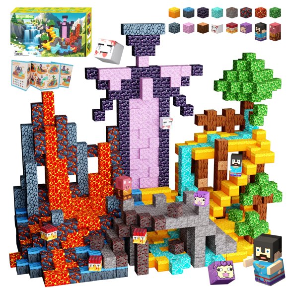 Bloques de construcción magnéticos BrightBlox 120 piezas, juguete STEM