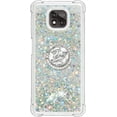 thumbnail image 2 of case for Motorola Moto G Power 2021 Case,Creativity Clear Quicksand Glitter Flowing Liquid Floating Soft TPU Case w/Stand Bling Diamond Sparkle Phone Cover for Motorola Moto G Power 2021  Silver, 2 of 7