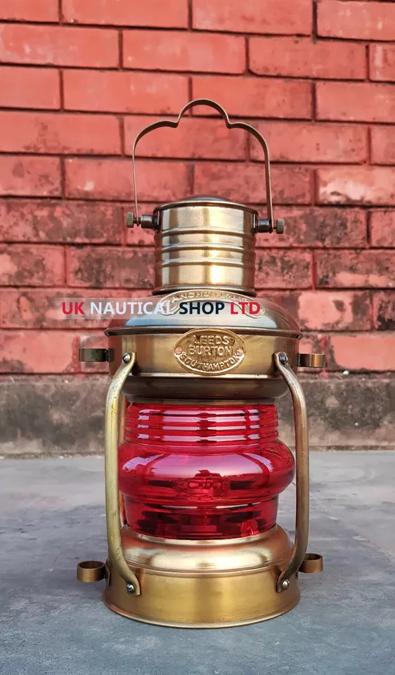 Nautical hanging red oil lamp - Maritime ship working lantern Nautical Oil Lamps Ship Light