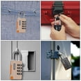 thumbnail image 4 of 3 Pcs 4 Digit Combination Locks, Combination Lock Outdoor, Resettable Sport Padlock, Multifunctional Waterproof Password Padlock for Gym, Fence, Staff Locker, 4 of 7