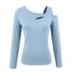 thumbnail image 3 of MHFRRA Camiseta Térmica de Manga Larga Estilo Otoño-Invierno para Capa Base Ajustada. Azul Claro, 3 of 4