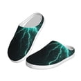 thumbnail image 2 of Disketp Green Lightning Flash Women's Men's Slippers Plush Slip-On House Slipper for Winter Indoor Soft Cushion Non-slip Fluffy Slides Slippers-37/38, 2 of 7