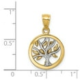 thumbnail image 2 of 14k Solid Gold Two-tone Polished Tree Of Life Pendant Necklace Pendant for Women - 2.4 Grams, 2 of 2