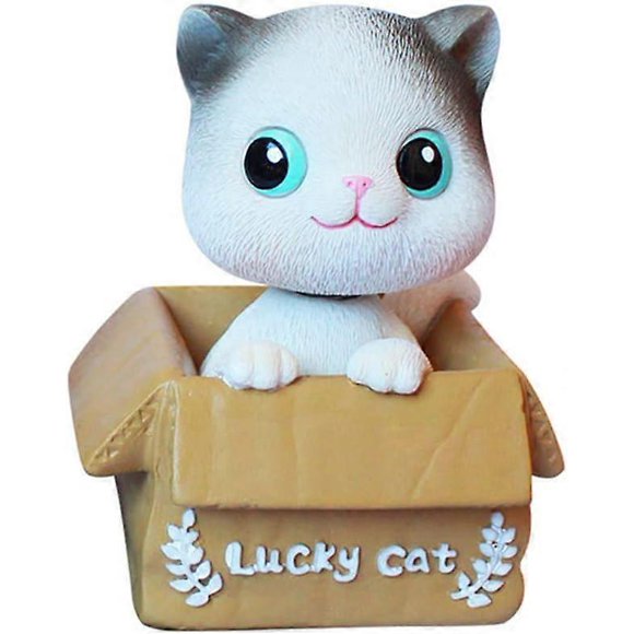 Car doll cat bobblehead resin doll ornaments, car interior accessories