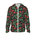 thumbnail image 2 of Lsque Strawberry UPF 50+ Lightweight Sun Protection Men's Women's Long Sleeve Shirt, Hoodie Performance -Large, 2 of 9
