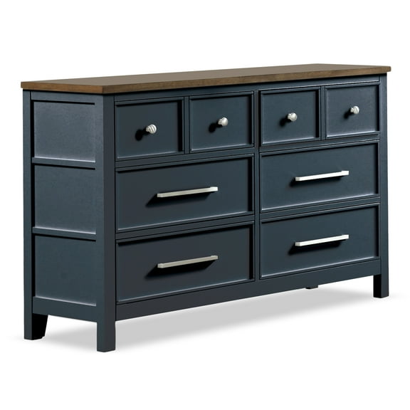 Furniture of America Yvara Modern 6-Drawer Dresser, Blue