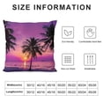 thumbnail image 5 of Orinice Palm Trees Beach Sunset Decorative Throw Pillow Cover for Home Couch Living Room Bed Sofa 24x24in, 5 of 5