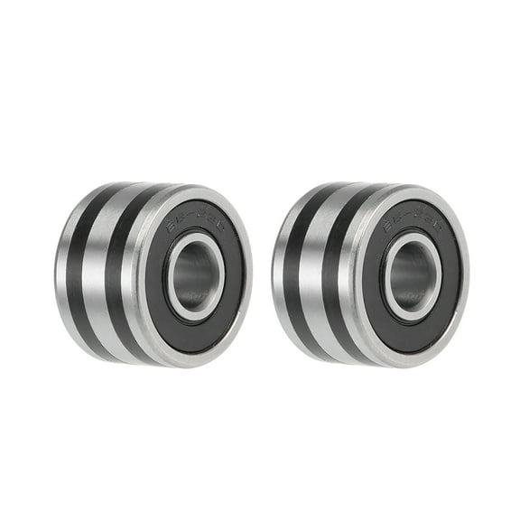 B8-23D Deep Groove Ball Bearings 8mmx23mmx14mm Double Sealed Chrome Steel P0 2pcs
