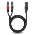 thumbnail image 7 of XLR to XLR Y-Splitter Cable Balanced XLR Female to Dual XLR Male Audio Microphone Adapter 2 XLR to XLR Audio Adapter,A, 7 of 7